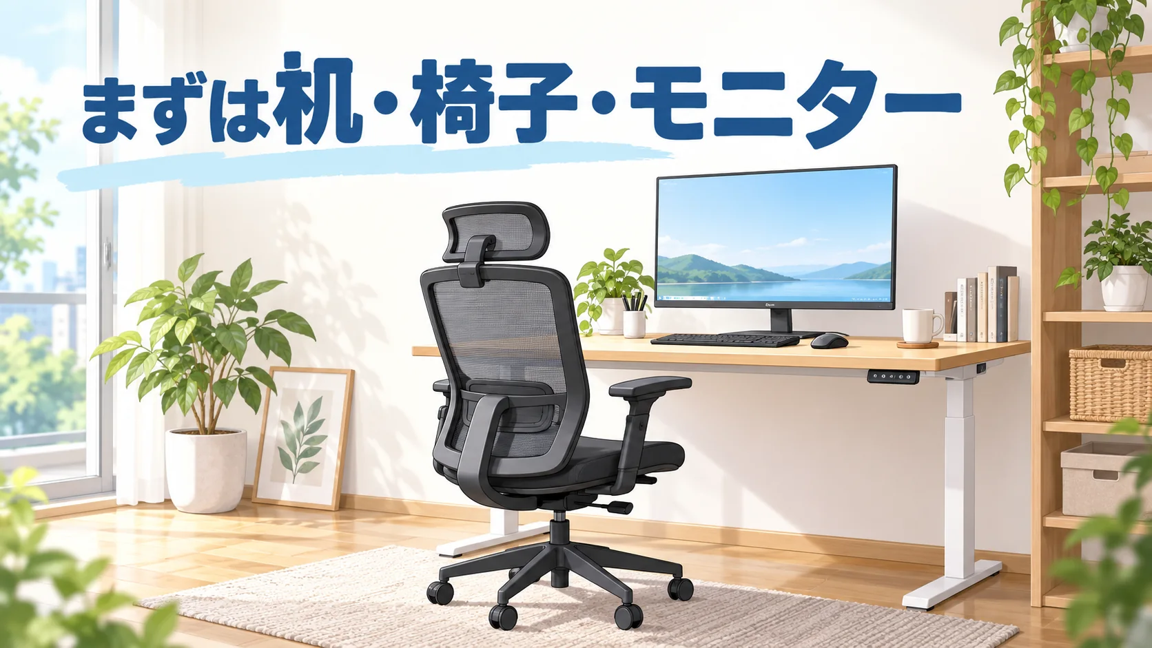 自宅のリモートワークに必要な机 椅子 モニター