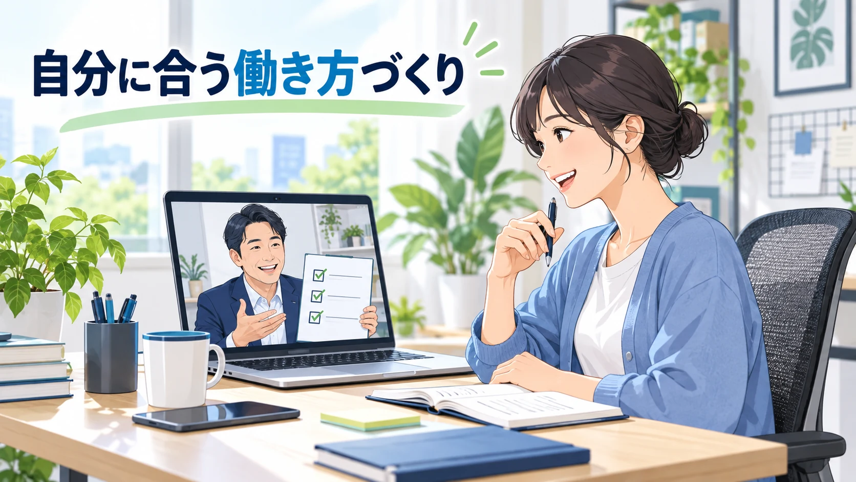 自分に合う作業環境と仕事の進め方を整えてリモートワークを続ける人物