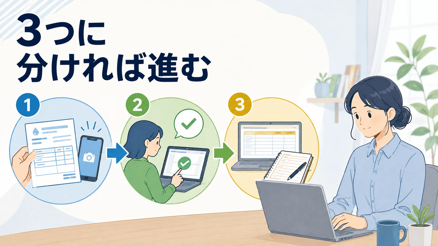 光熱水費を口座振替へ切り替える手順を確認する経理チーム